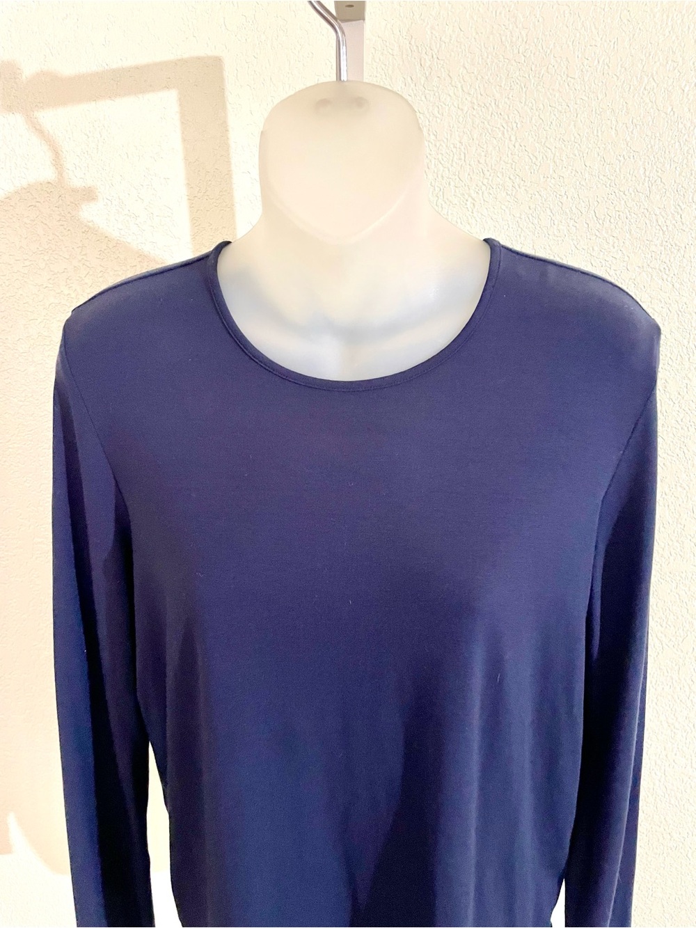 Eileen Fisher Navy Petite Medium Crewneck Top Tunic